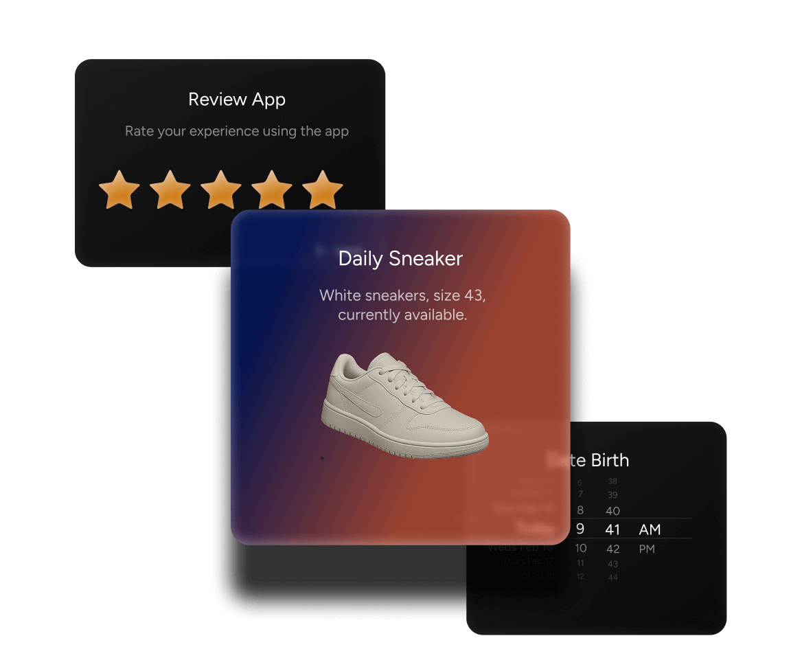 Experiences - interactive content schema